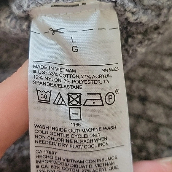 Old Navy Womens Gray Marled Slouchy Turtle Neck Sweater Soft Cozy Comfy - Size L - Picture 8 of 8